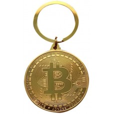 P- Orte-clés Bitcoin Pièce Token Crypto Culte - Or