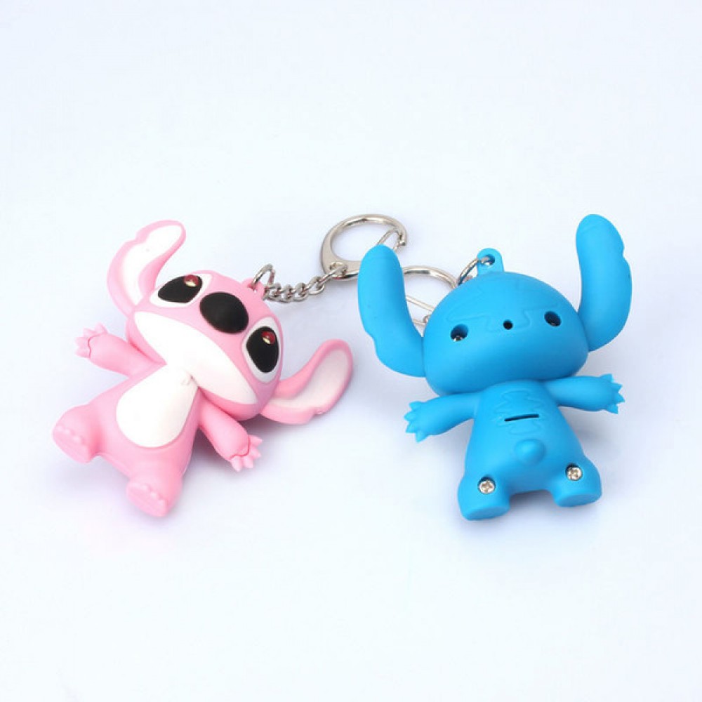 Universeller Schlüsselanhänger / Schlüsselring - Lilo & Stitch Figur Stitch - Blau