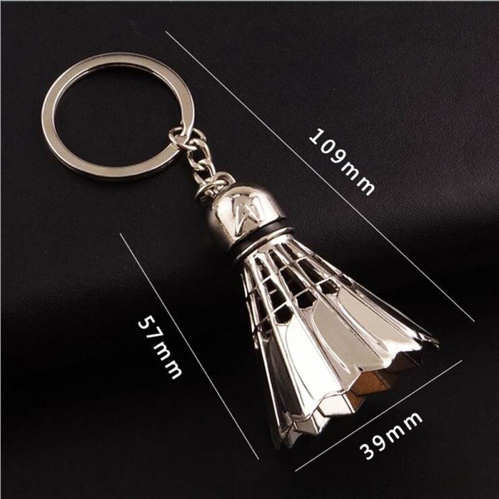 Porte-clés / bijoux universel - Volant "Badminton" 3D Sport  - Argent