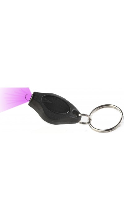 Porte-clés / bijoux universel - Lampe UV (Ultra Violet)  - Noir