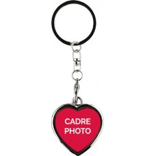 Porte-clés / bijoux universel - Cadre photo custom personnalisable - Argent