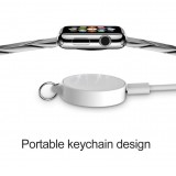 Porte-clés chargeur sans fil pour Apple Watch - Mini chargeur portable wireless - Blanc