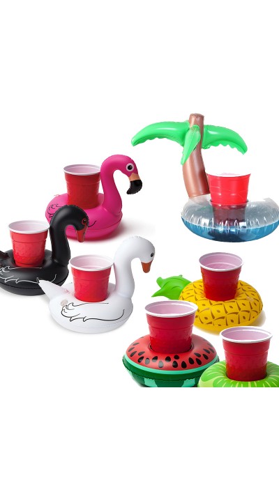 Cupholder gonflables pour la fête de la piscine - Porte-gobelets flottants pour piscine - forme aléatoire