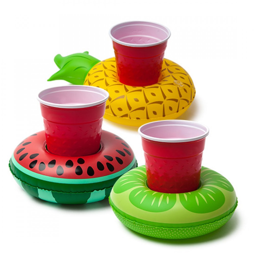 Cupholder gonflables pour la fête de la piscine - Porte-gobelets flottants pour piscine - forme aléatoire