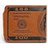 Geldbörse aus Kunstleder im Look einer 100-Dollar-Note