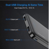 Power Bank Batterie externe 10000mAh Ultra Thin double USB / USB-C / Micro-USB - Noir