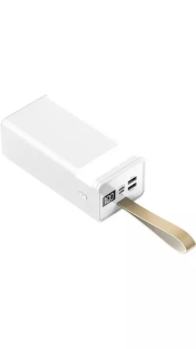 Power Bank Luxurieux 50000mAh Chargement rapide PD 22W LED Ultra Capacité - Blanc