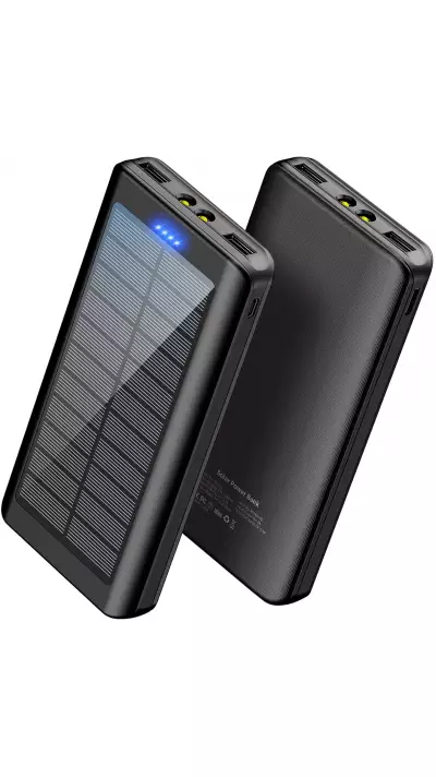 Power Bank Outdoor 30000mAh double USB 15W LED haute capacité - Noir