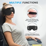 Masque de sommeil premium Bluetooth serre-tête avec haut-parleurs de musique intégrés - Noir