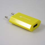 Prise de chargeur secteur mur adaptateur standard USB-A 5W PhoneLook - Jaune