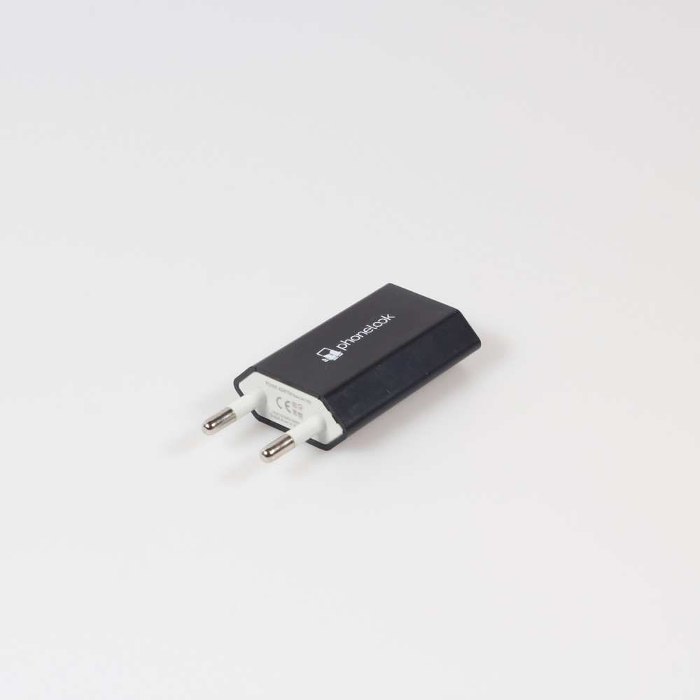 Standard CH Netz-Ladestecker USB-A Adapter 5W mit Logo PhoneLook - Schwarz