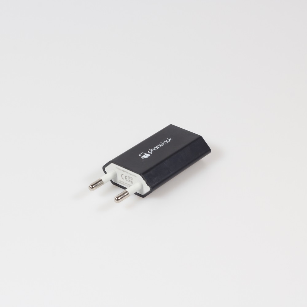 Prise de chargeur secteur mur adaptateur standard USB-A 5W PhoneLook - Noir