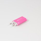 Prise de chargeur secteur mur adaptateur standard USB-A 5W PhoneLook - Rose foncé