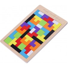 Puzzle en bois Tetris, énigmes, blocs de construction en bois, éducation, découverte, enfant