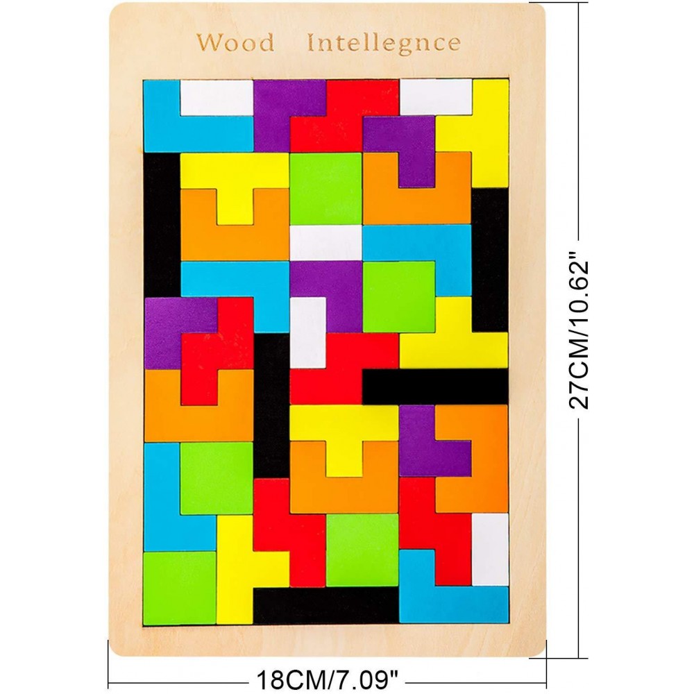 Puzzle en bois Tetris, énigmes, blocs de construction en bois, éducation, découverte, enfant