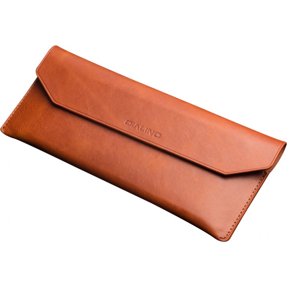 Qialino enveloppe cuir véritable - Brun