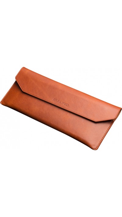 Qialino enveloppe cuir véritable - Brun