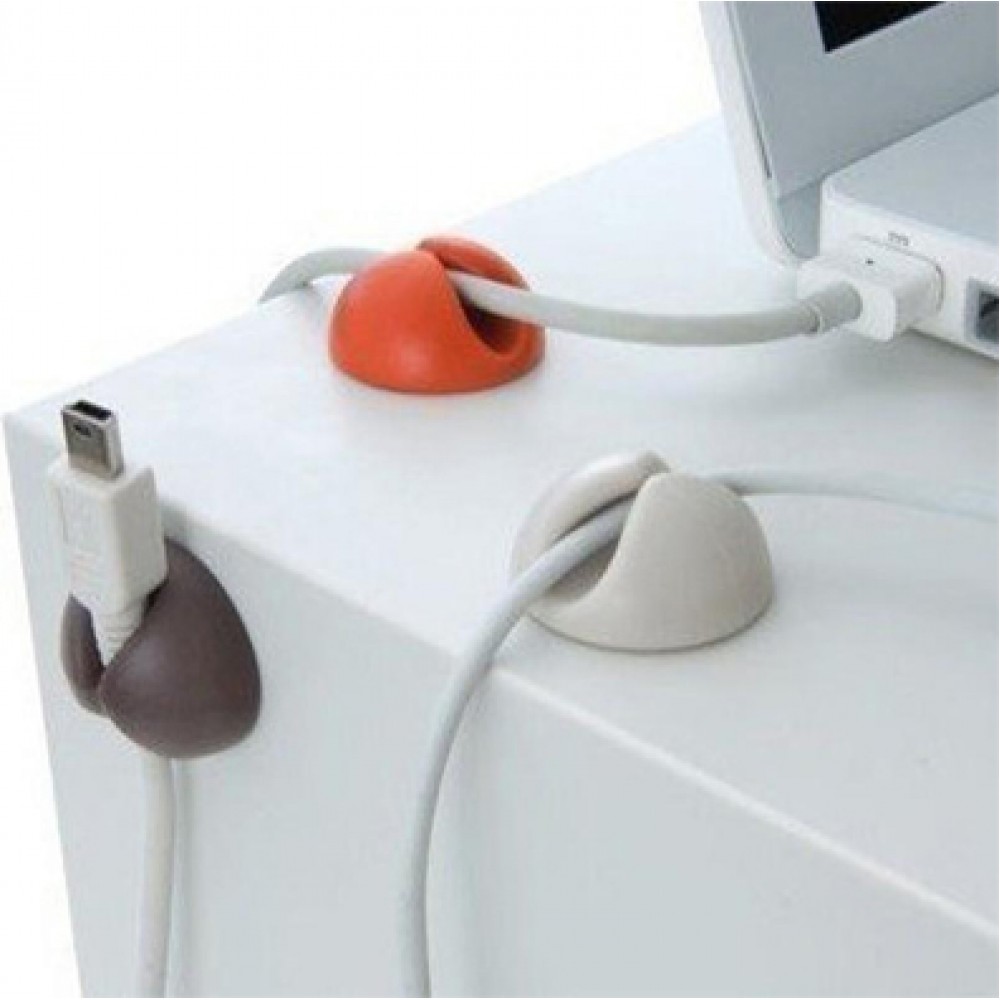 Porte-câbles / pinces / clips / gouttes en silicone multi-usages pour rangement - Blanc