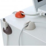 Porte-câbles / pinces / clips / gouttes en silicone multi-usages pour rangement - Blanc