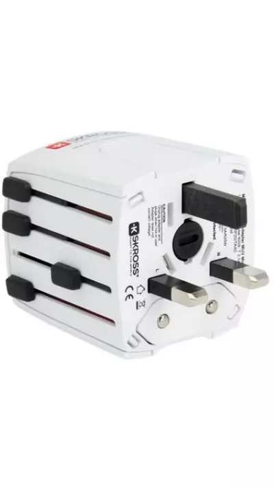 SKROSS Universal Adaptateur secteur - Multi-adaptateur de voyage Europe / USA / UK / Australie