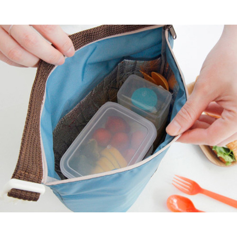 Sac isotherme compact et pratique pour les déplacements avec fermeture - Bleu