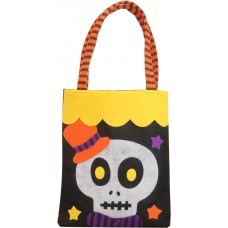 Totenkopf-Tasche, Halloween-Taschen, wiederverwendbarer Vliesstoff-Süßigkeiteneimer