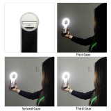 Universal Selfie LED Ring "Beauty Star-Light" - 3 Stufen Helligkeit / Akku