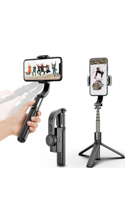 3 in 1 Selfie Stick L08 - Stablisierte Videos mit Gimbal, Standfuss Tripod sowie Bluetooth Fernauslöser