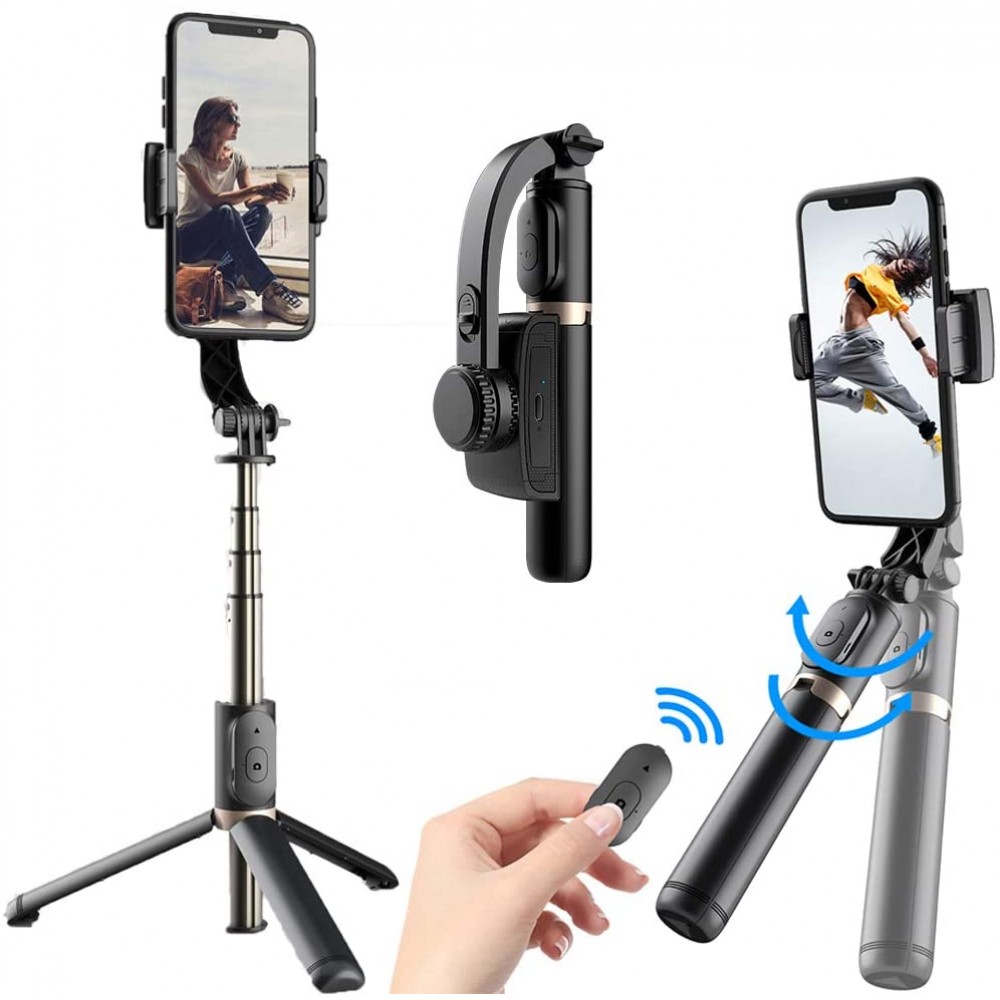 3 in 1 Selfie Stick L08 - Stablisierte Videos mit Gimbal, Standfuss Tripod sowie Bluetooth Fernauslöser