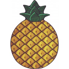 Kreatives Strand- & Picknick Tüchlein Universalgrösse in exotischer Frucht Form - Ananas