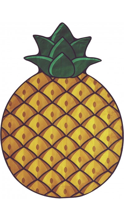 Drap de plage et de pique-nique créatif Taille universelle en forme de fruit exotique - Ananas