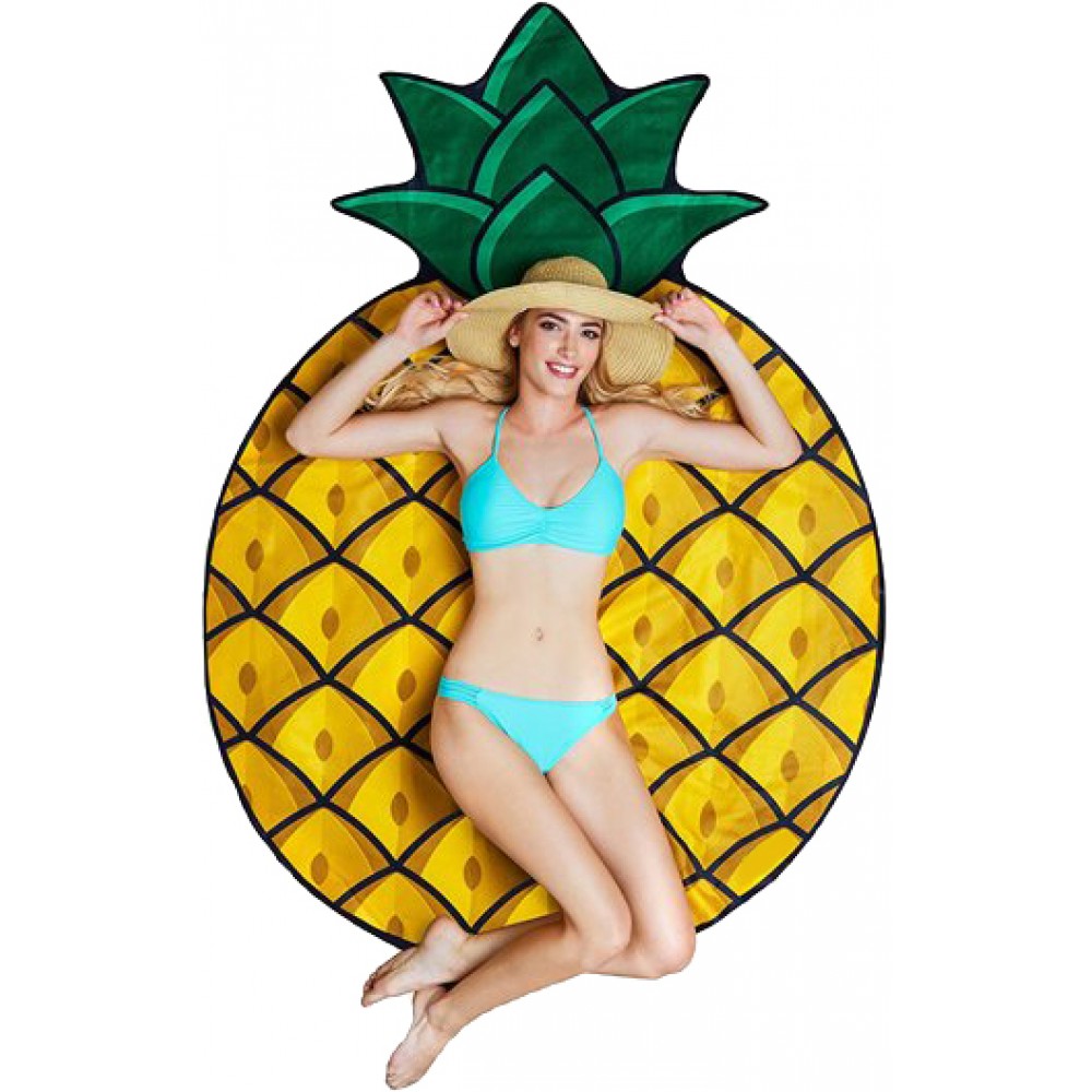 Drap de plage et de pique-nique créatif Taille universelle en forme de fruit exotique - Ananas