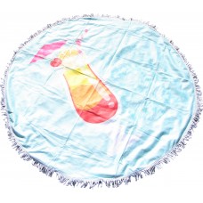 Serviette de plage et de bain créative de taille universelle en forme rond - Cocktail