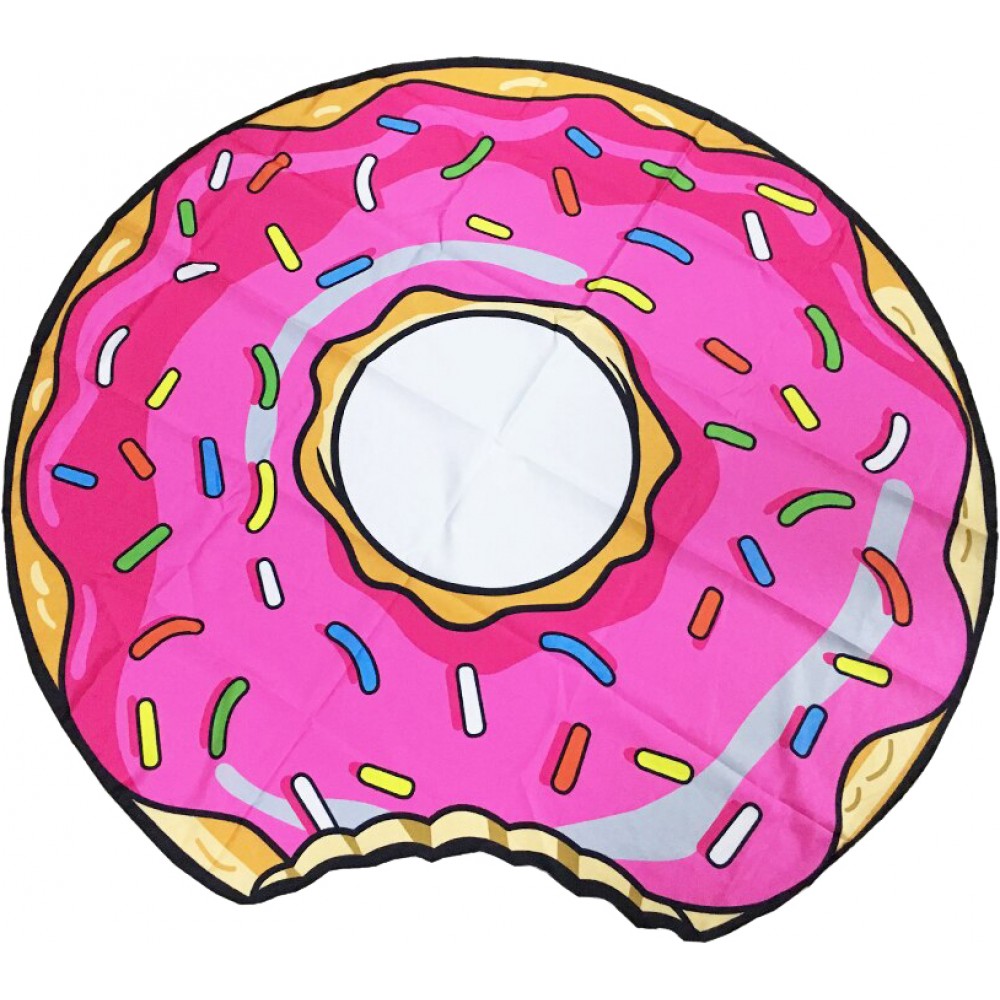 Kreatives Strand- & Badetuch Universalgrösse in Form Donut - Donut