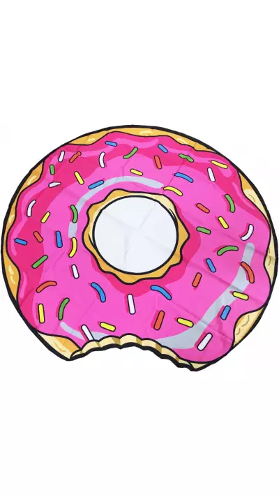 Serviette de plage et de bain créative de taille universelle en forme de Donut