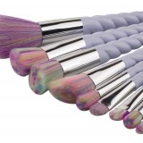 Set de pinceaux Twisted Unicorn 10 pièces Makeup Brushes brosses couleurs arc-en-ciel