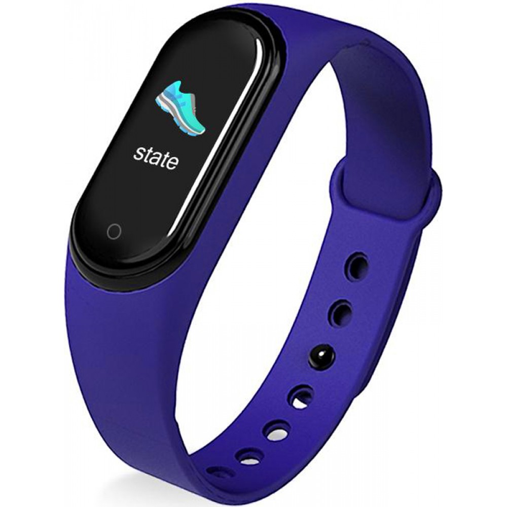 Active Fitness Tracker M5 - Bracelet sportif intelligent Montre connectée Bluetooth - Bleu