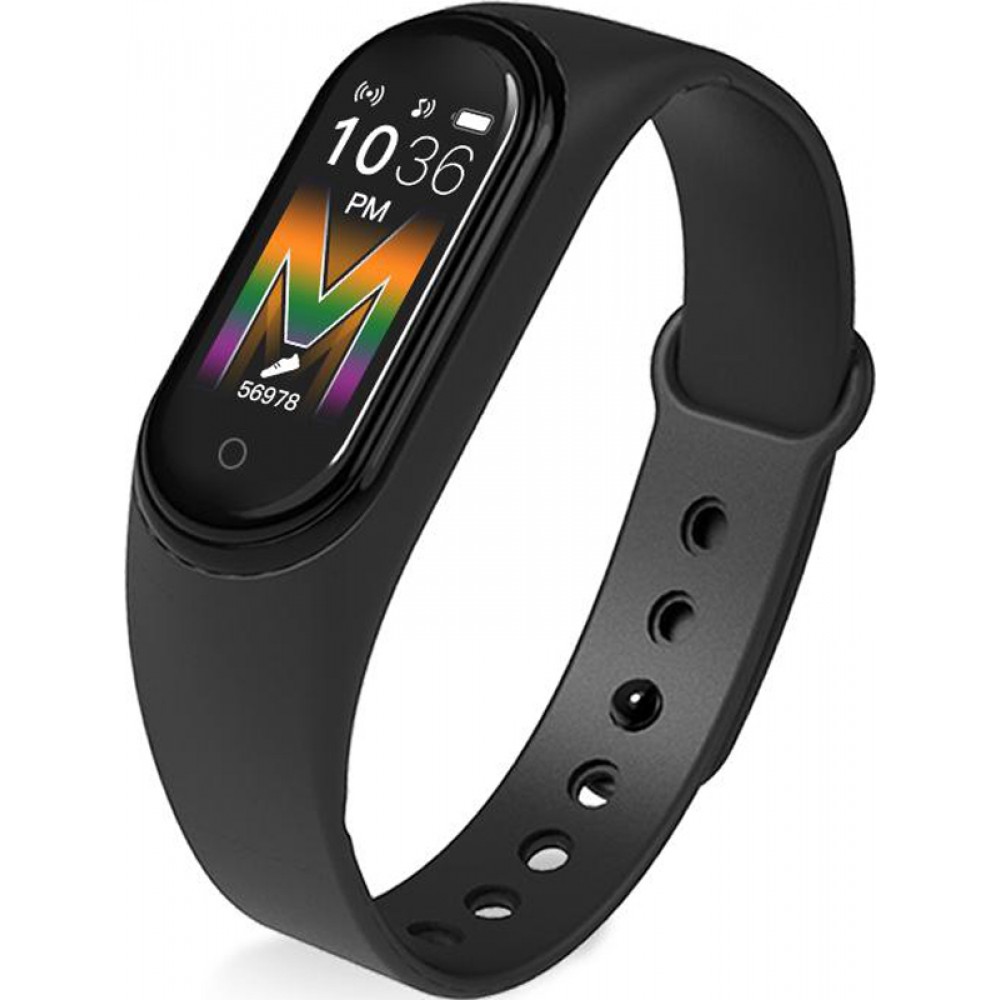 Active Fitness Tracker M5 - Bracelet sportif intelligent Montre connectée Bluetooth - Noir