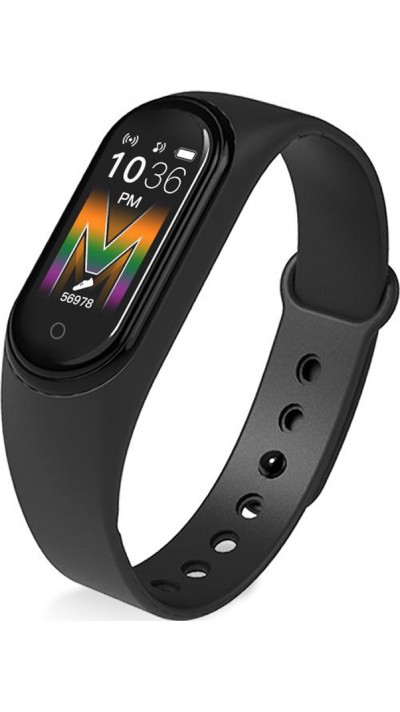 Active Fitness Tracker M5 - Bracelet sportif intelligent Montre connectée Bluetooth - Noir