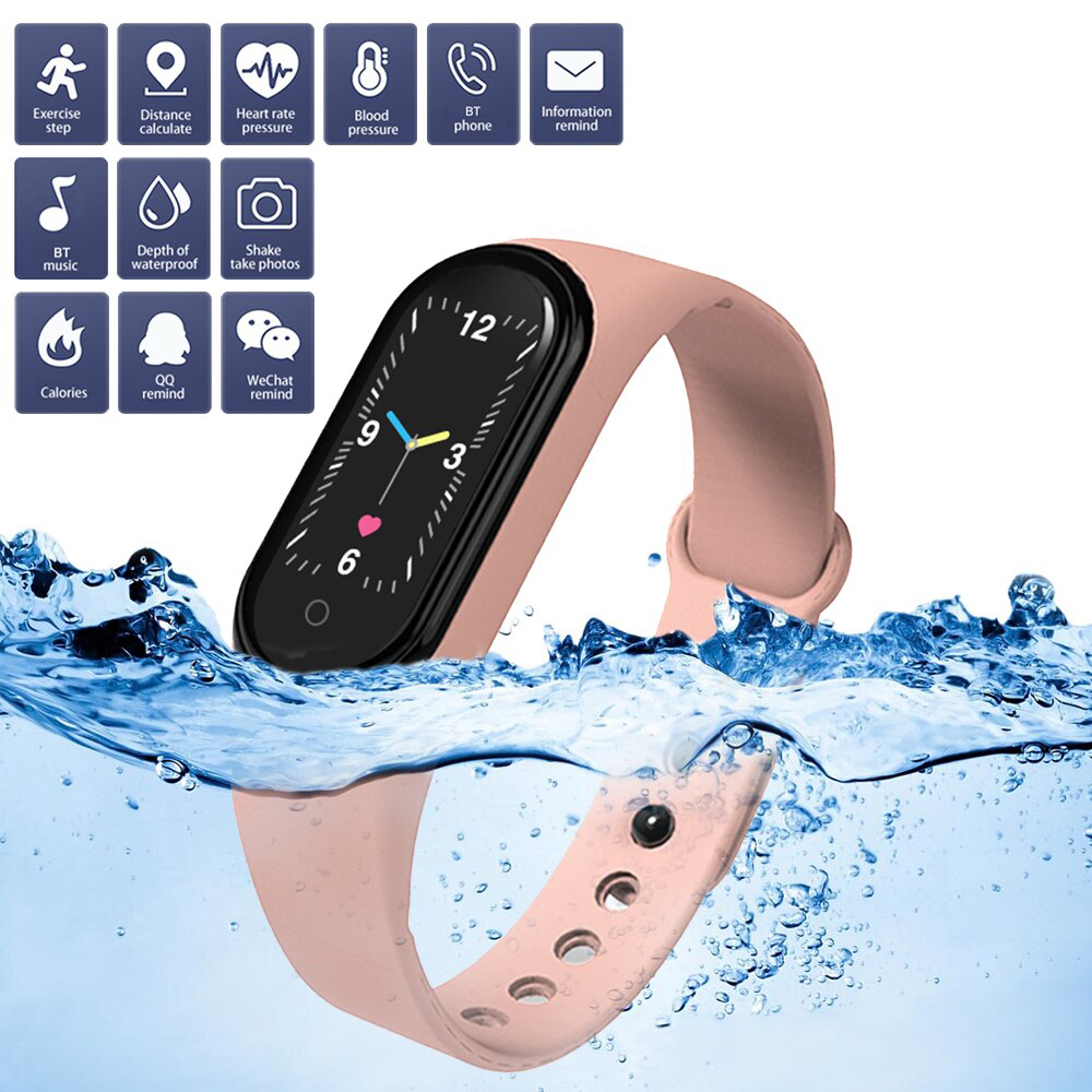 Active Fitness Tracker M5 - Intelligentes Sportarmband Smart Watch Bluetooth - Rosa