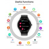 Smart Watch Elegante Q21, Körpertemperatur, Herzfrequenz, Blutdruck und Blutsauerstoff - kompatibel mit IOS und Android - Blau