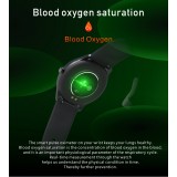 Smart Watch Elegante Q21, Körpertemperatur, Herzfrequenz, Blutdruck und Blutsauerstoff - kompatibel mit IOS und Android - Schwarz
