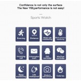 Smart Watch FitPro Y68 - Montre connectée avec écran tactile et programmes de sport / fitness - Blanc