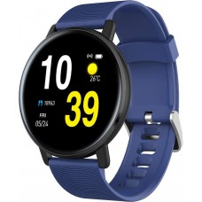 Smart Watch Fitness H5 - IP67 waterproof, podomètre, fréquence cardiaque - compatible avec IOS et Android - Bleu