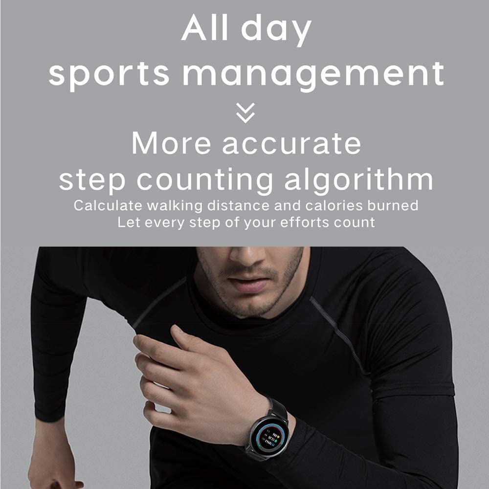 Smart Watch Fitness H5 - IP67 wasserdicht, Schrittzähler, Herzfrequenz - kompatibel mit IOS und Android - Blau