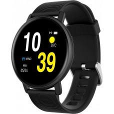 Smart Watch Fitness H5 - IP67 waterproof, podomètre, fréquence cardiaque - compatible avec IOS et Android - Noir