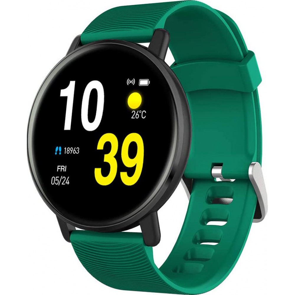 Smart Watch Fitness H5 - IP67 waterproof, podomètre, fréquence cardiaque - compatible avec IOS et Android - Vert