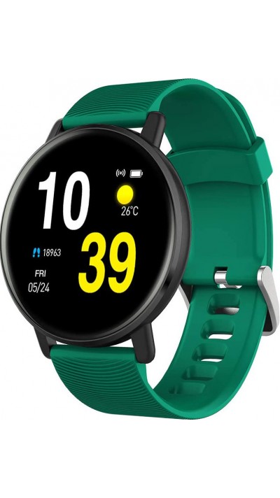 Smart Watch Fitness H5 - IP67 waterproof, podomètre, fréquence cardiaque - compatible avec IOS et Android - Vert