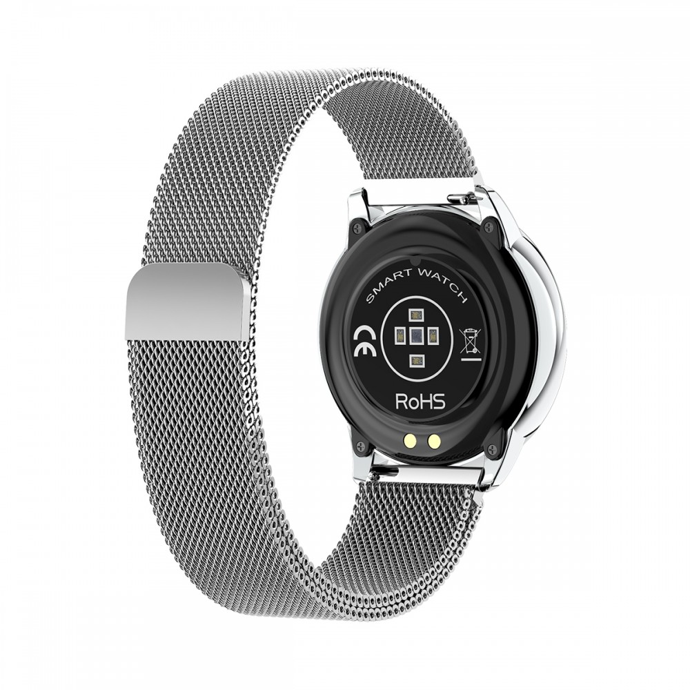 Smart Watch HDT8 intelligente Uhr mit magnetischem Armband universal Grösse - Silber