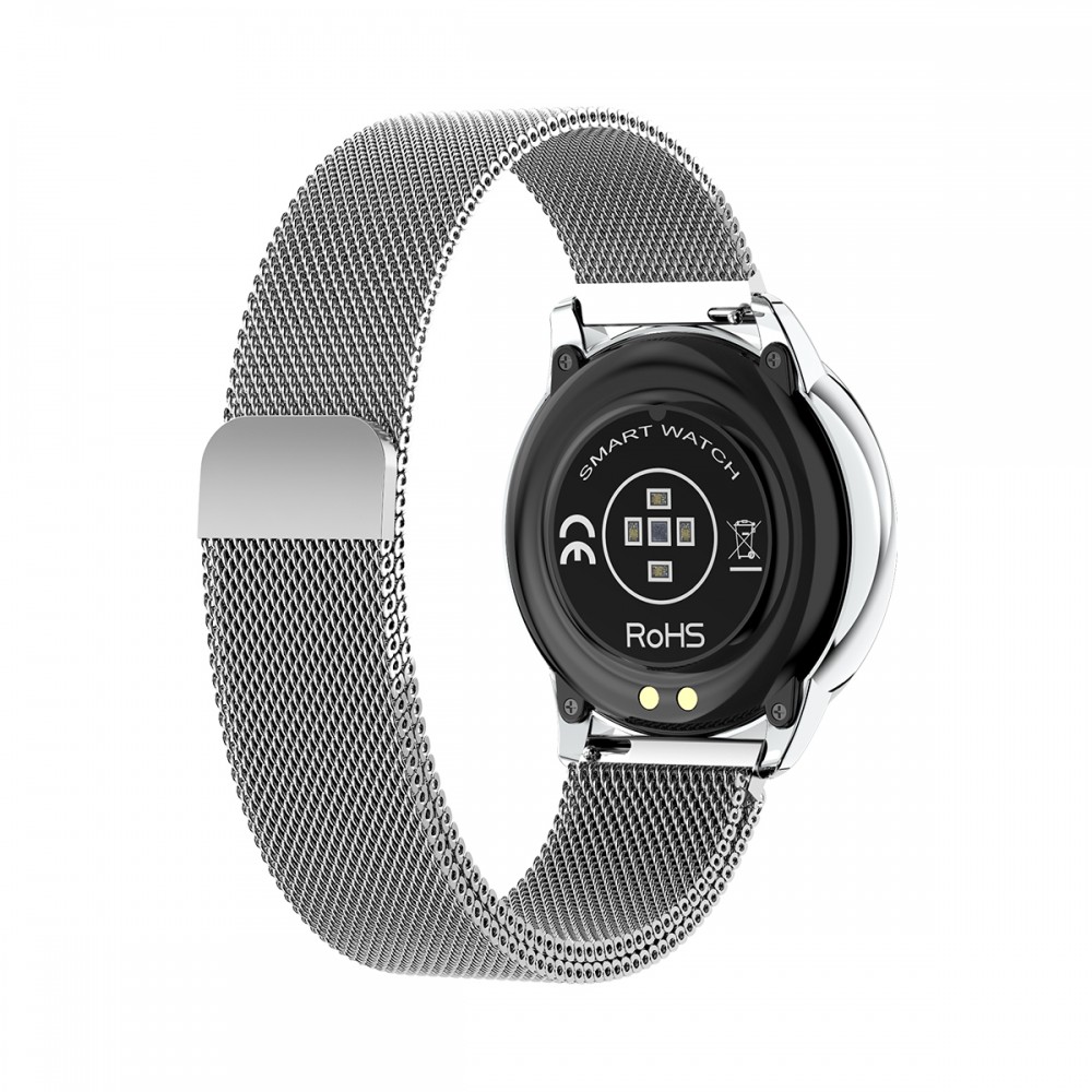 Smart Watch HDT8 montre intelligente avec bracelet milanais taille universelle - Argent